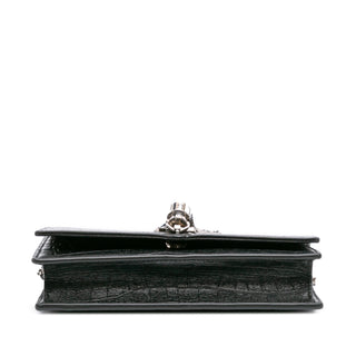 Ysl Croc Embossed Leather Monogram Kate Tassel Wallet on Chain