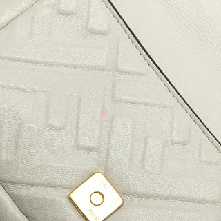 Fendi Mini Zucca Embossed Leather Baguette Satchel
