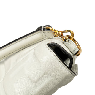 Fendi Mini Zucca Embossed Leather Baguette Satchel