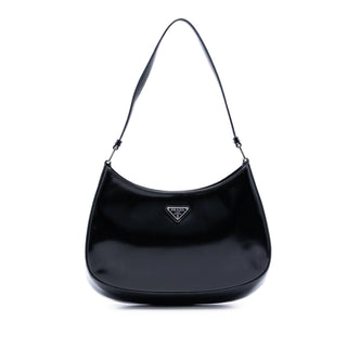 Prada Spazzolato Leather Cleo Shoulder Bag