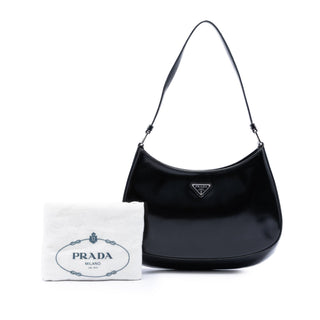 Prada Spazzolato Leather Cleo Shoulder Bag