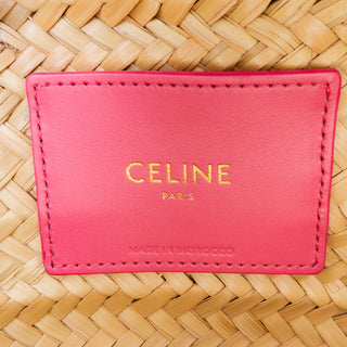 Celine Teen Triomphe Raffia Panier Tote
