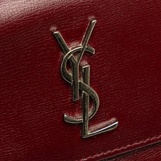 Saint Laurent Mini Calfskin Monogram Sunset Wallet on Chain