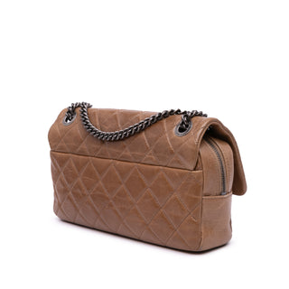 Chanel Medium Glazed Calfskin Duo Color Flap