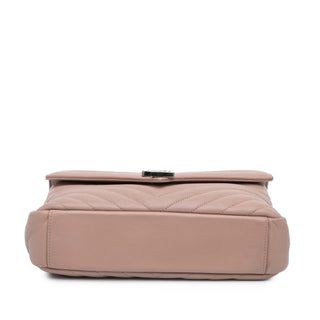 Ysl Medium Sheepskin Matelasse Chevron Monogram College Bag