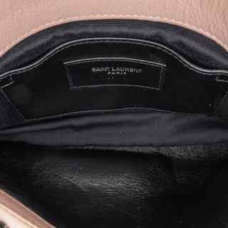 Ysl Medium Sheepskin Matelasse Chevron Monogram College Bag