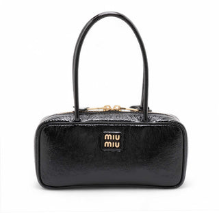 Miu Miu Small Naplak Patent Logo Beau Handbag
