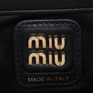 Miu Miu Small Naplak Patent Logo Beau Handbag
