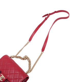 Chanel CC Quilted Lambskin and Tweed Single Flap