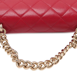 Chanel CC Quilted Lambskin and Tweed Single Flap