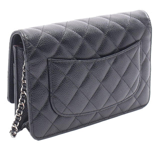 Chanel CC Quilted Caviar Wallet on Chain
