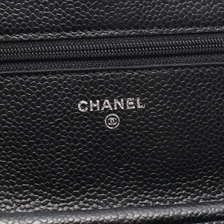 Chanel CC Quilted Caviar Wallet on Chain