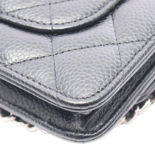 Chanel CC Quilted Caviar Wallet on Chain