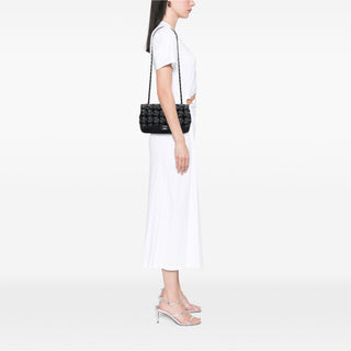 Chanel Medium Classic Tweed and Caviar Double Flap