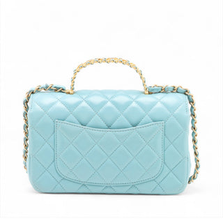 Chanel Mini Rectangular Classic Lambskin Top Handle Flap