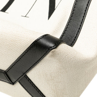 Valentino Small Canvas Rockstud VLTN Tote