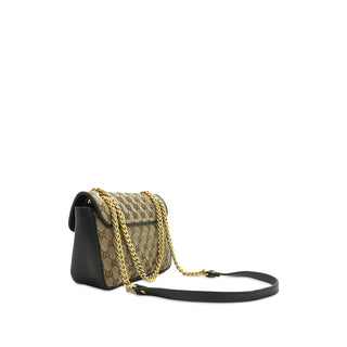 Gucci Large GG Marmont Matelasse Diagonal GG Canvas and Leather Shoulder Bag