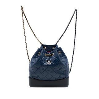 Chanel Small Bicolor Quilted Aged Calfskin Gabrielle Backpack