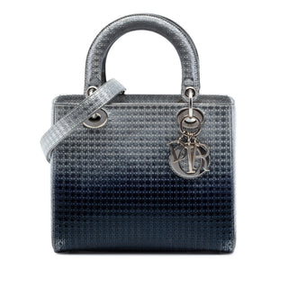 Dior Medium Ombre Metallic Patent Microcannage Lady Dior