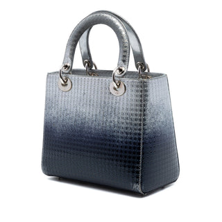 Dior Medium Ombre Metallic Patent Microcannage Lady Dior