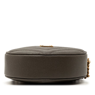 Saint Laurent Chevron Grain de Poudre Round Vinyle Camera Bag