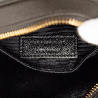 Saint Laurent Chevron Grain de Poudre Round Vinyle Camera Bag
