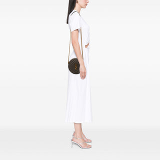 Saint Laurent Chevron Grain de Poudre Round Vinyle Camera Bag