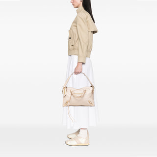 Balenciaga Motocross Classic Metallic Edge City Satchel