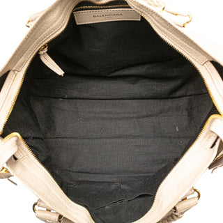 Balenciaga Motocross Classic Metallic Edge City Satchel