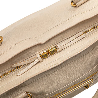 Balenciaga Motocross Classic Metallic Edge City Satchel