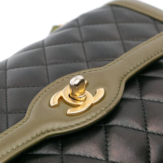 Chanel Small Quilted Lambskin Two-Tone Day Flap