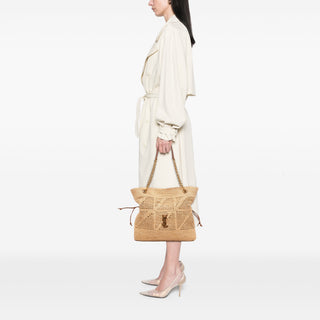 Saint Laurent Raffia Jamie Shopping Tote