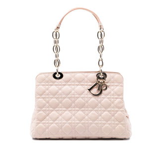 Dior Medium Lambskin Cannage Soft Zipped Lady Dior Shopping Tote
