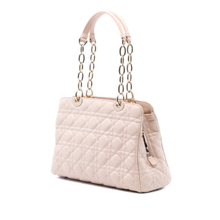 Dior Medium Lambskin Cannage Soft Zipped Lady Dior Shopping Tote