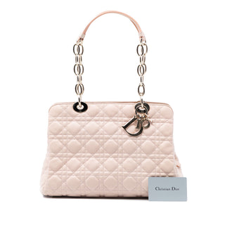 Dior Medium Lambskin Cannage Soft Zipped Lady Dior Shopping Tote