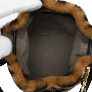 Fendi Mini Zucca Shearling Mon Tresor Bucket Bag