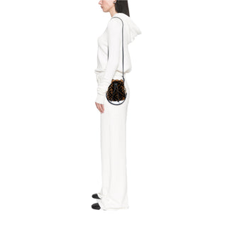 Fendi Mini Zucca Shearling Mon Tresor Bucket Bag
