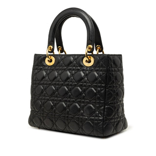 Dior Medium Lambskin Cannage Lady Dior