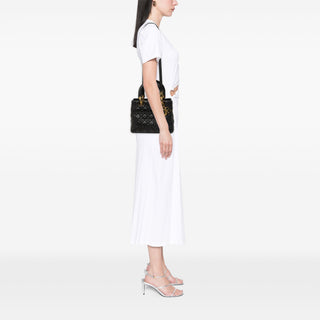 Dior Medium Lambskin Cannage Lady Dior
