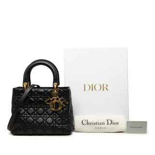 Dior Medium Lambskin Cannage Lady Dior