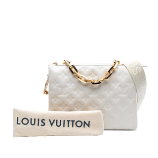 Louis Vuitton Monogram Embossed Puffy Lambskin Coussin PM