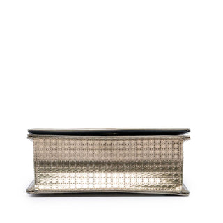 Dior Small Metallic Patent Microcannage Diorama Flap