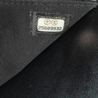 Chanel C Chevron Quilted Crumpled Calfskin Wallet On Chain
