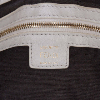 Fendi Zucca Embossed Leather Baguette Satchel