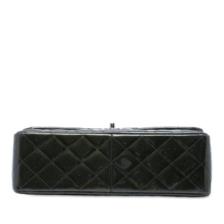 Chanel Jumbo Classic Striated Patent Double Flap