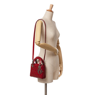 Dior Lady Mini Patent Cannage