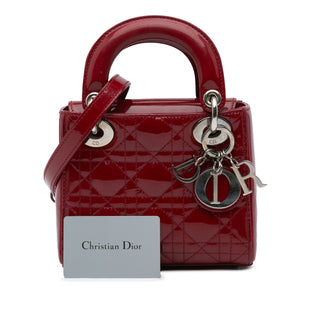 Dior Lady Mini Patent Cannage