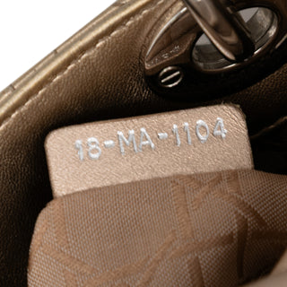 Dior lady Mini Metallic Lambskin Cannage