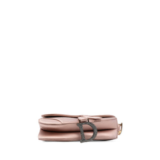 Dior Mini Satin Crystal Embellished Saddle Bag