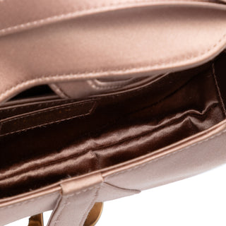 Dior Mini Satin Crystal Embellished Saddle Bag